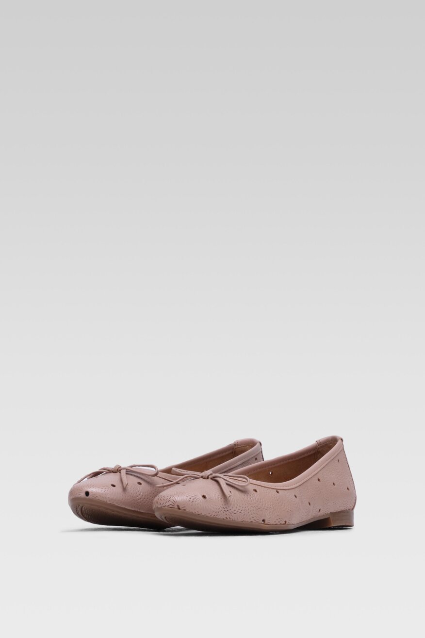 
                Lasocki - Skórzane baleriny ażurowe - 5903698569390