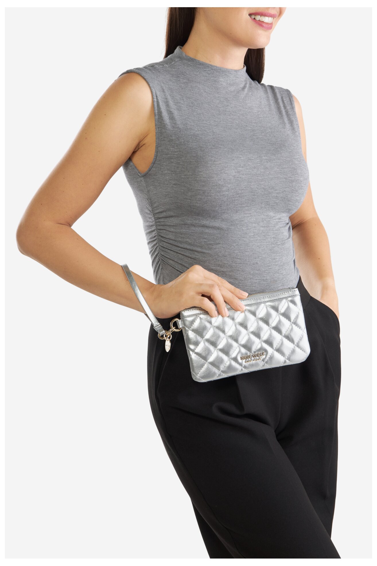 Geantă de mână NINE WEST LILLA1 ARGINTIU