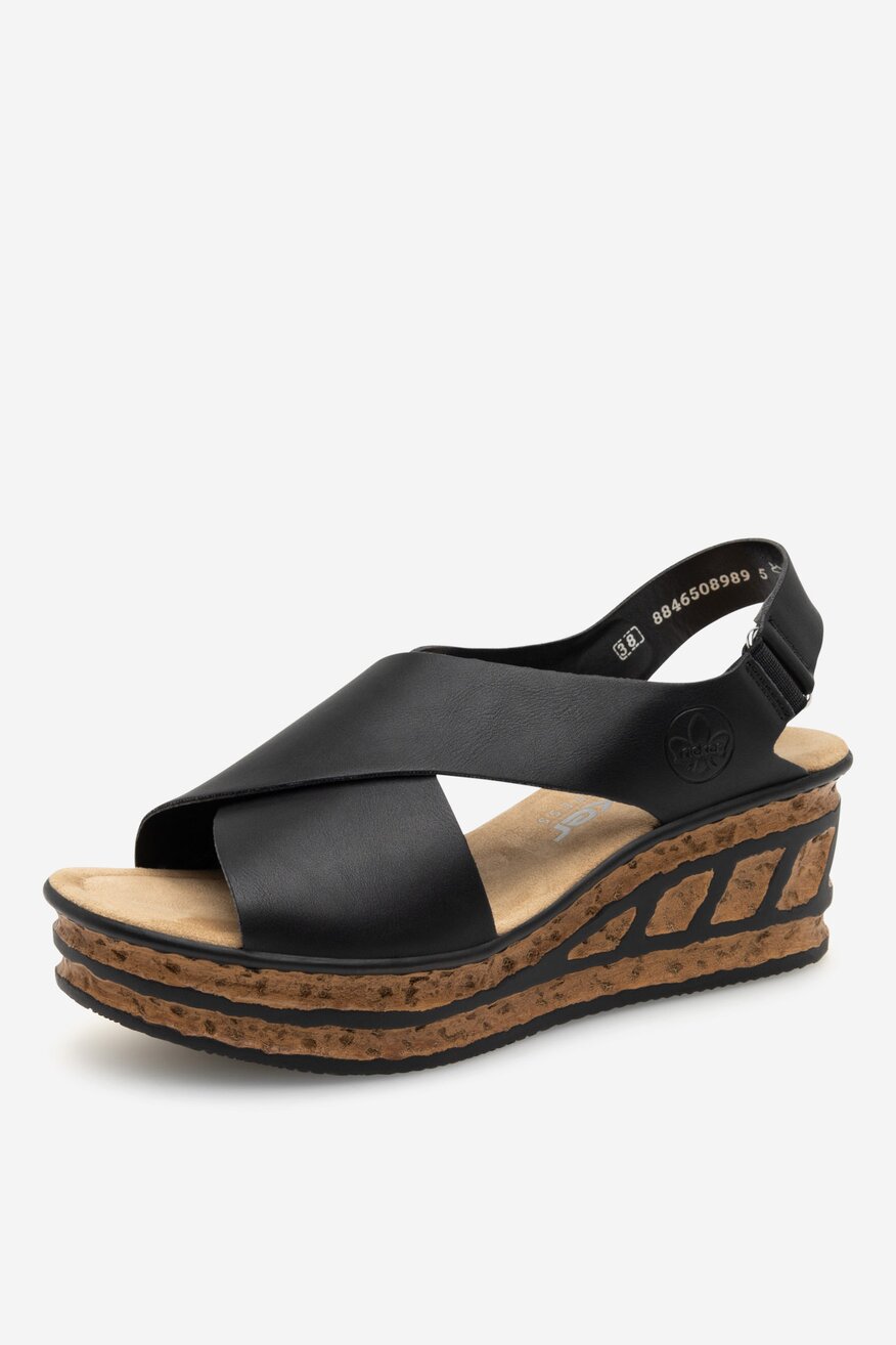 
                Rieker - Sandały na koturnie - 2230056170541