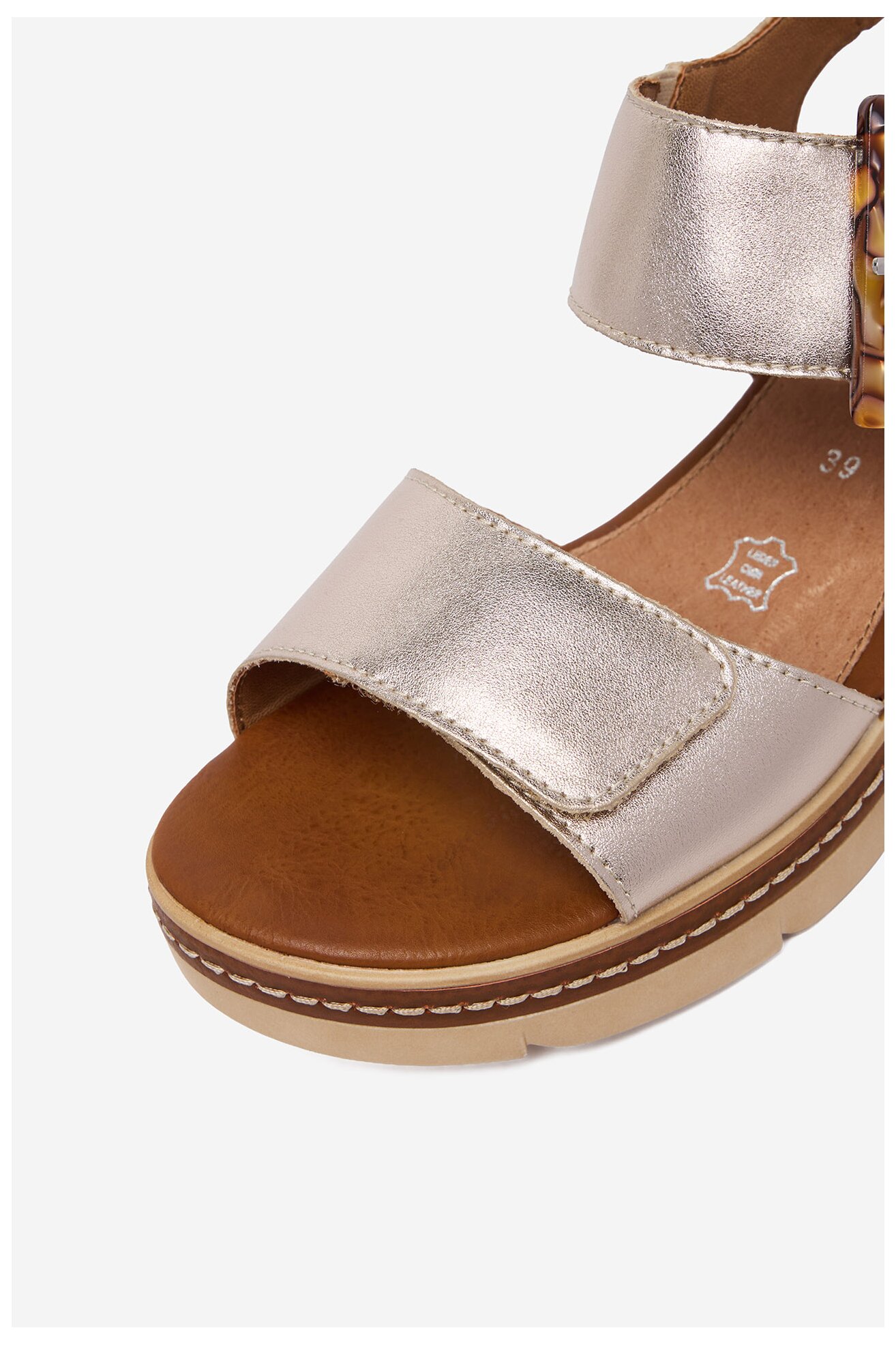 Sandały Remonte CEO-D2L53-90 Złoty