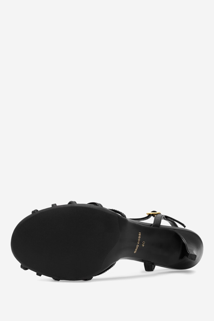 
                Gino Rossi - Sandały skórzane na szpilce - 5905588671343