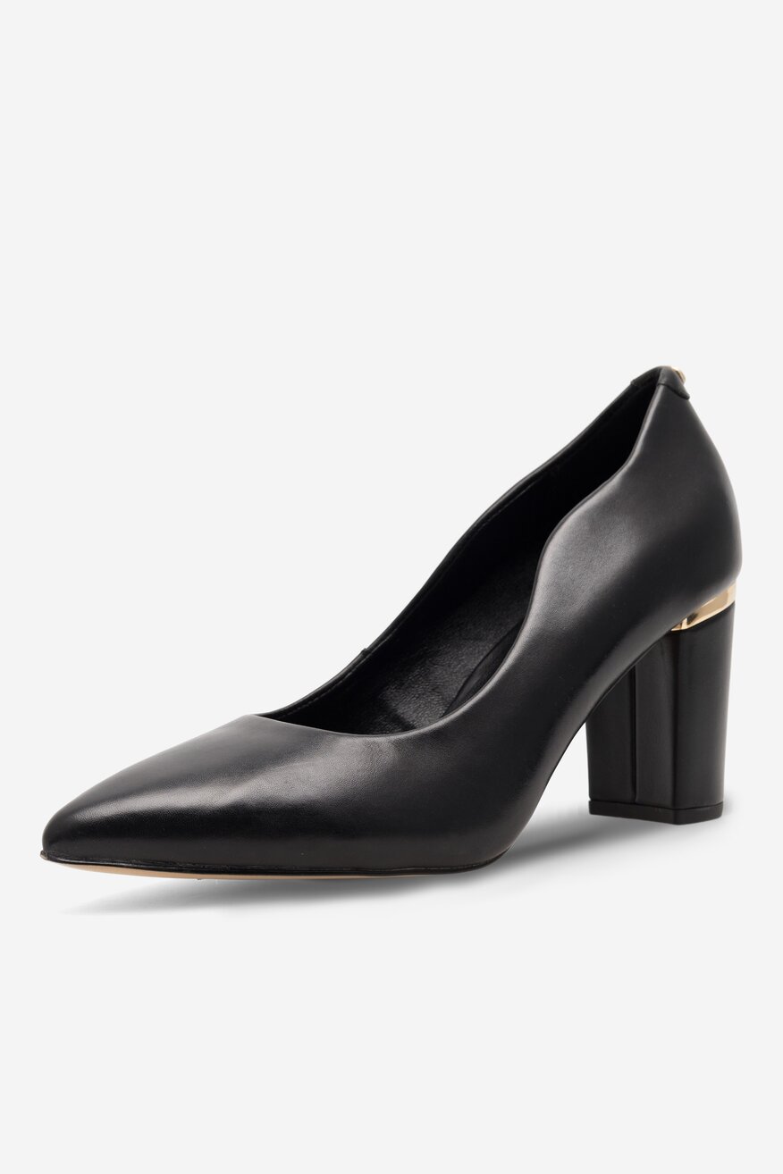 Lasocki - Czółenka skórzane na słupku - 5905588497929