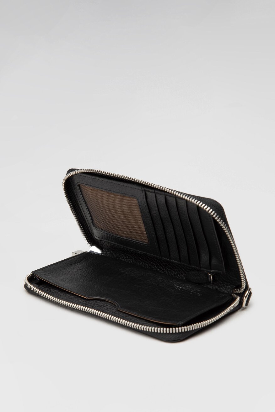 
                Gino Rossi - Duży portfel damski skórzany czarny - 5904248160432