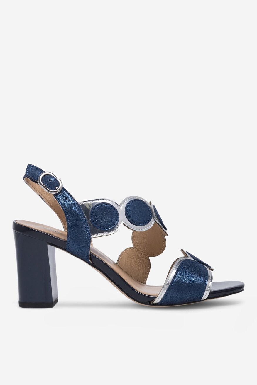 Lasocki - Sandały skórzane na słupku - 5903698595306