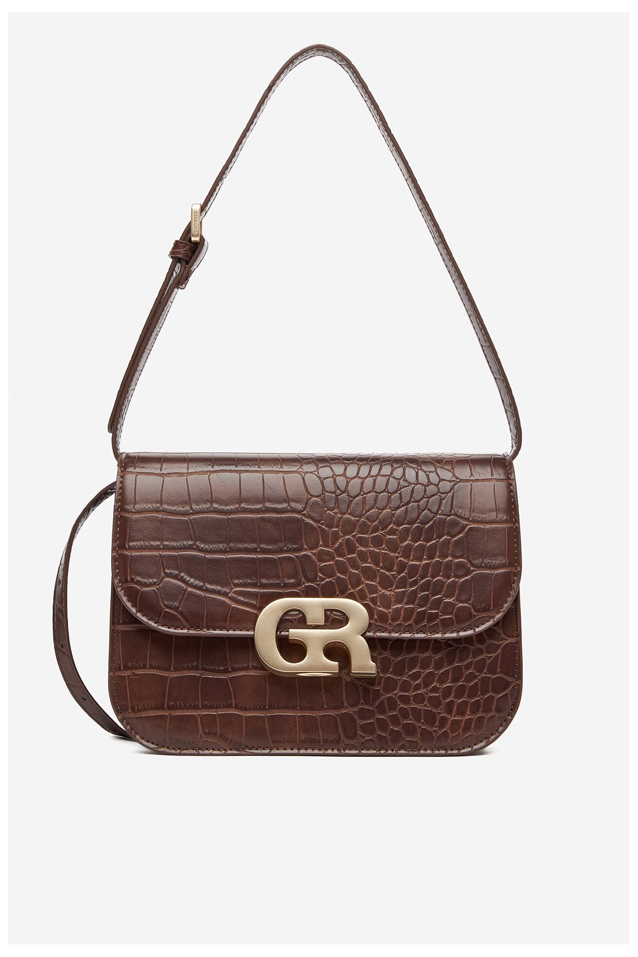 Torebka Gino Rossi CEO-LINA-KQ44-CROCCO Brązowy