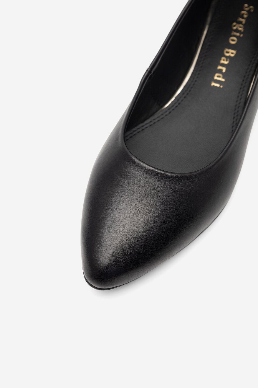 
                Sergio Bardi - Skórzane baleriny - 5904862826455