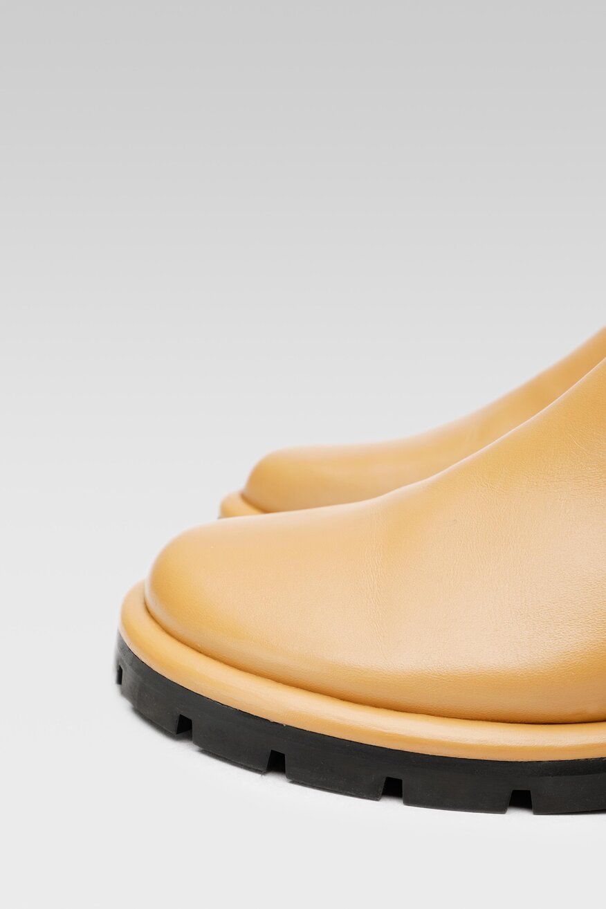 
                Gino Rossi - Skórzane botki beżowe - 5904862542515