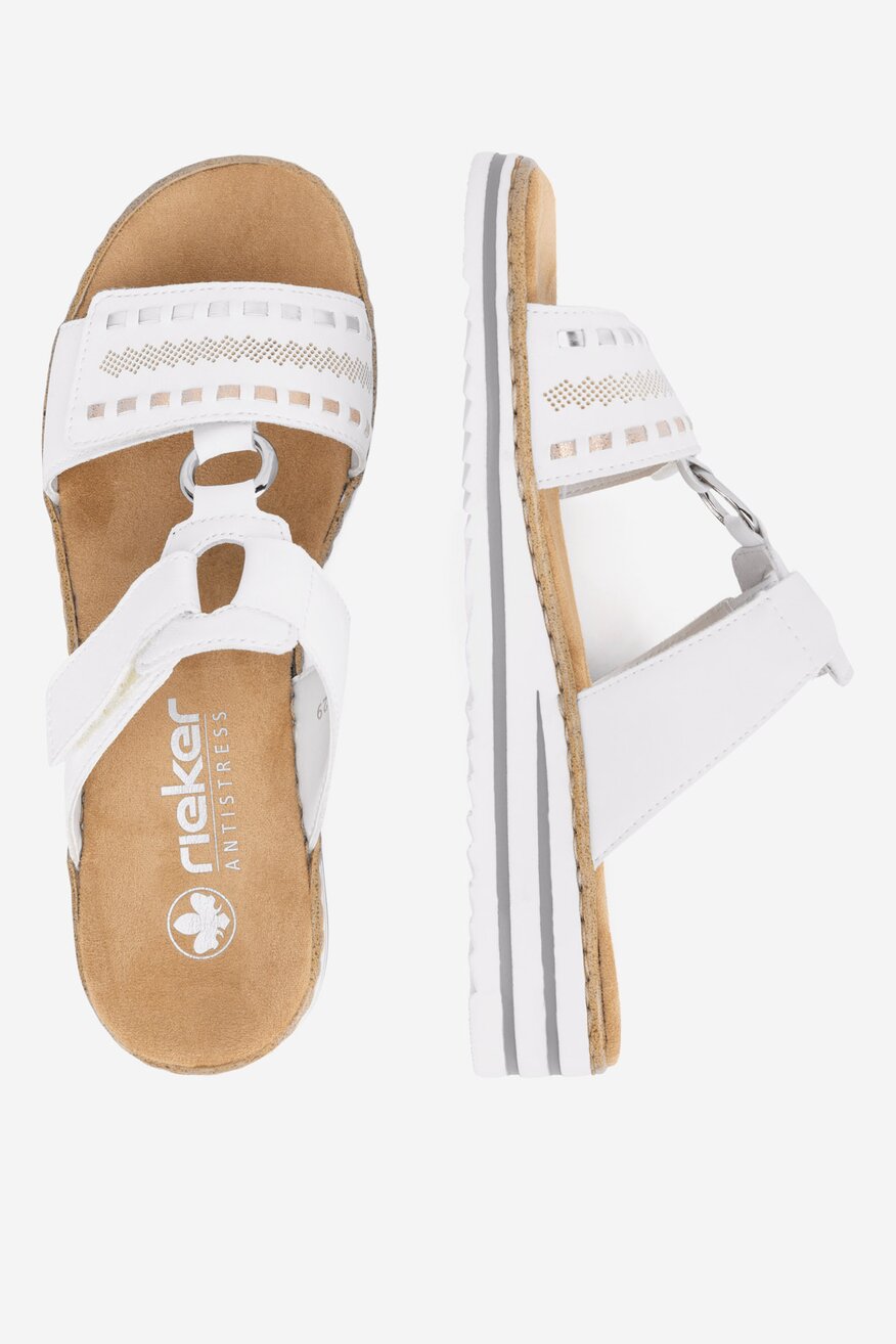 Rieker - Klapki na koturnie - 2230056228976