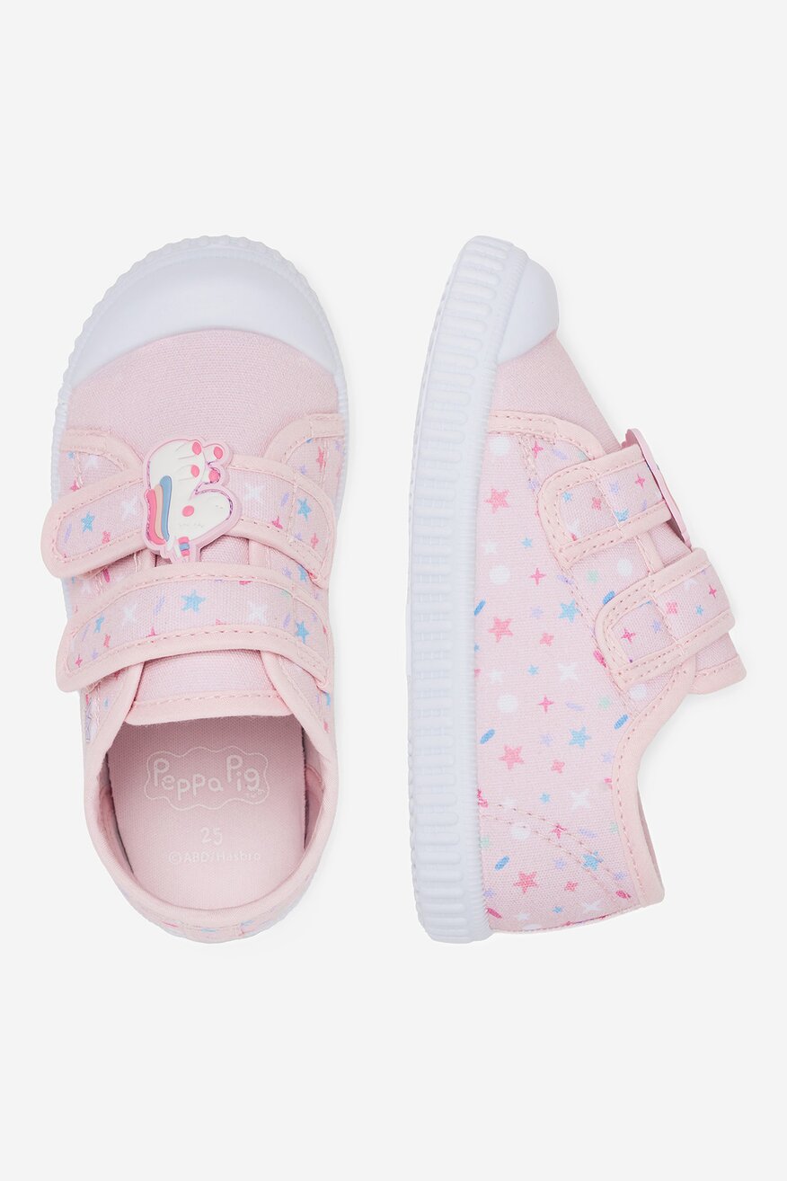 Pantofi pânză PEPPA PIG ROZ DESCHIS - 5903698721811