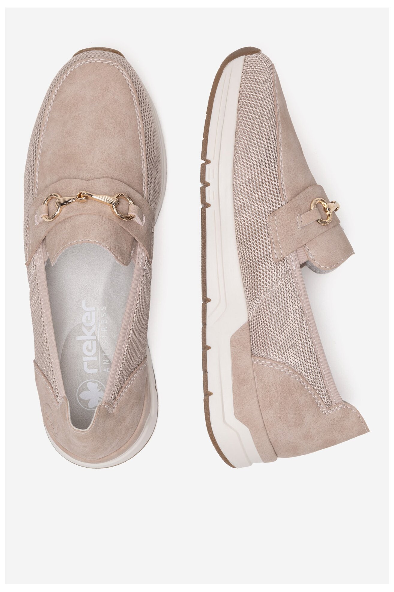 Mokasyn Rieker 58955-31 Różowy jasny