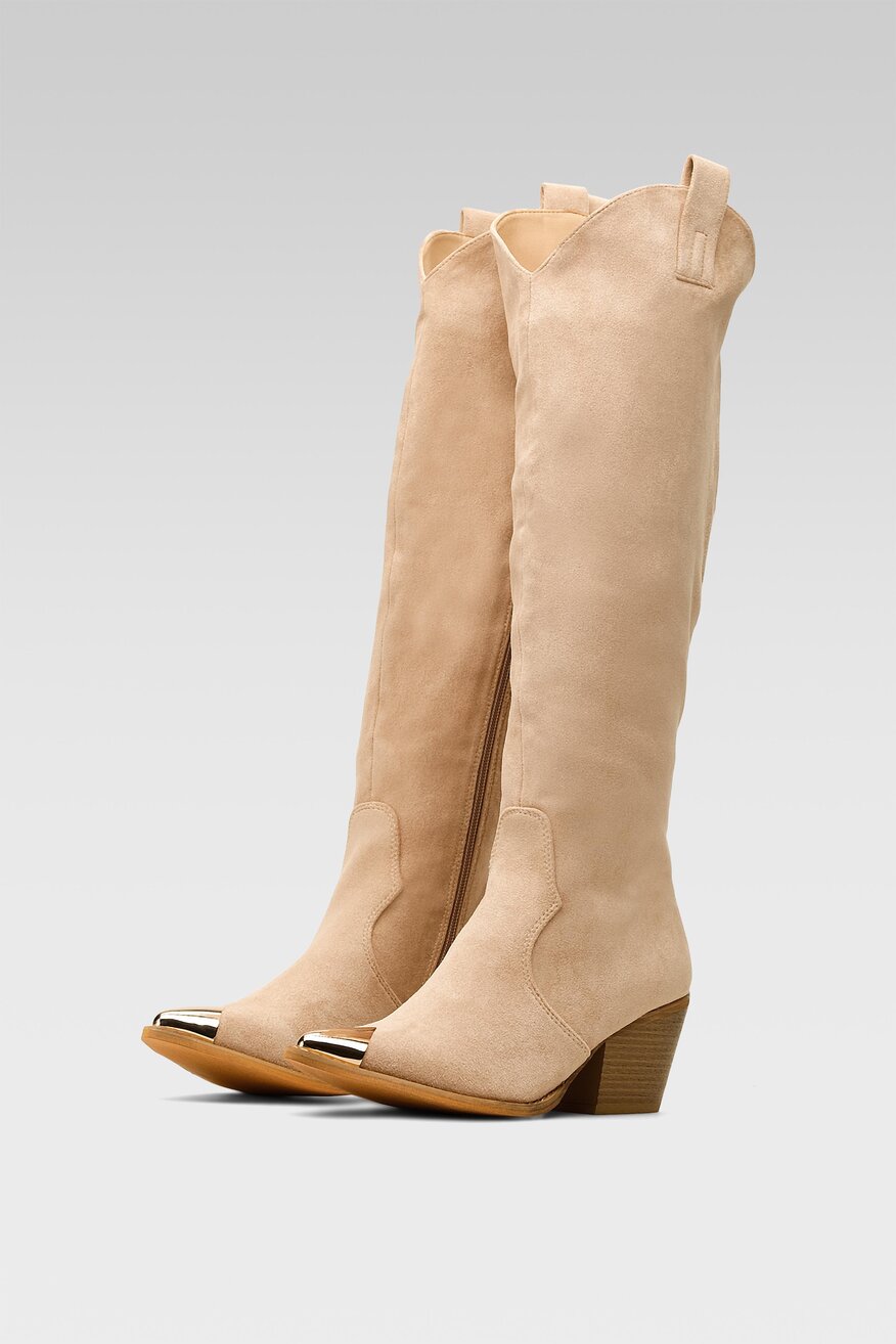 DeeZee - Kozaki beżowe - 5904248099947