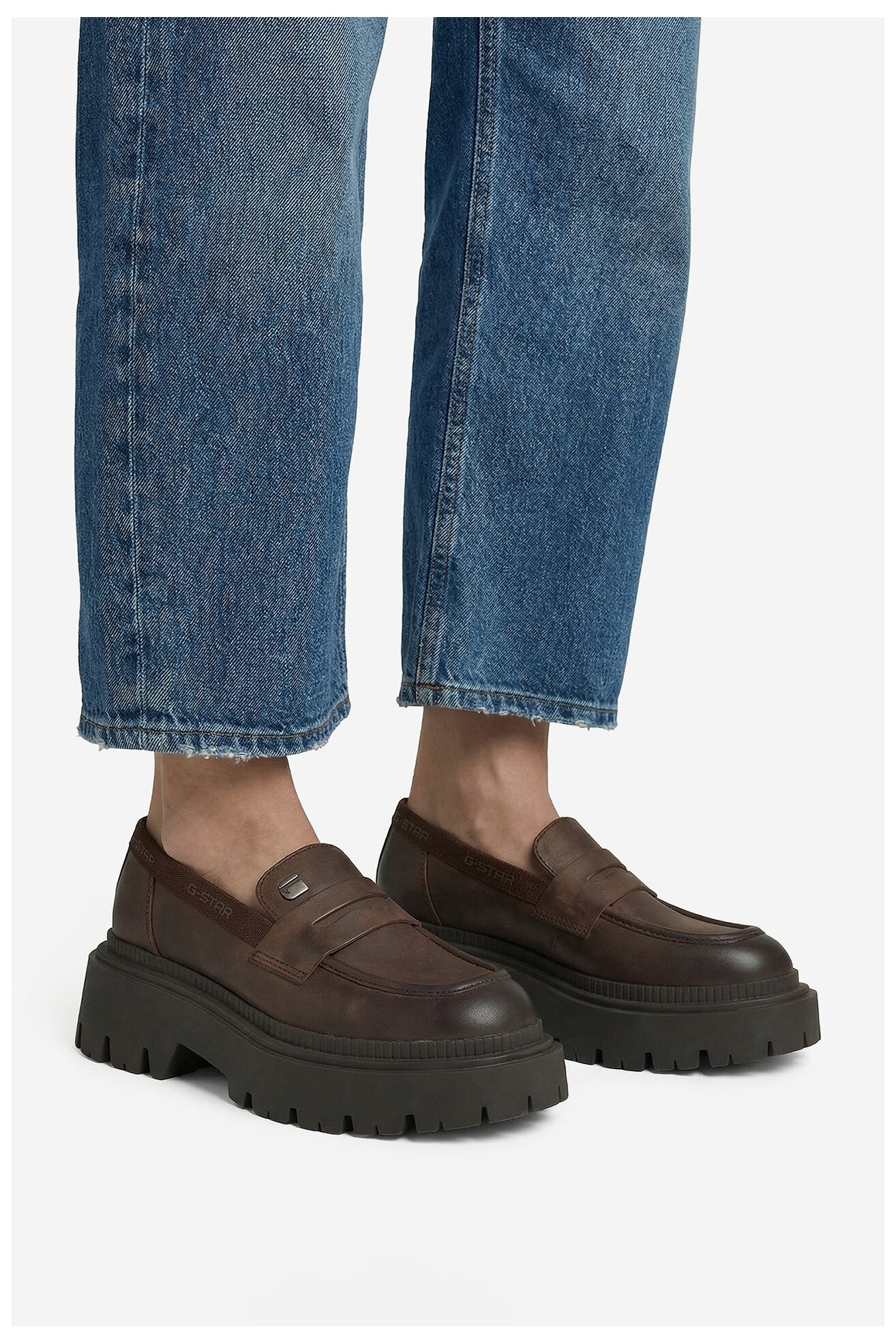 Мокасини G-STAR RAW CEO-WI34-JOSIA-04 КАФЯВ