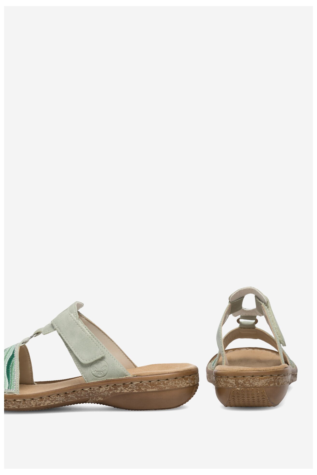 Klapki Rieker 62829-52 Zielony