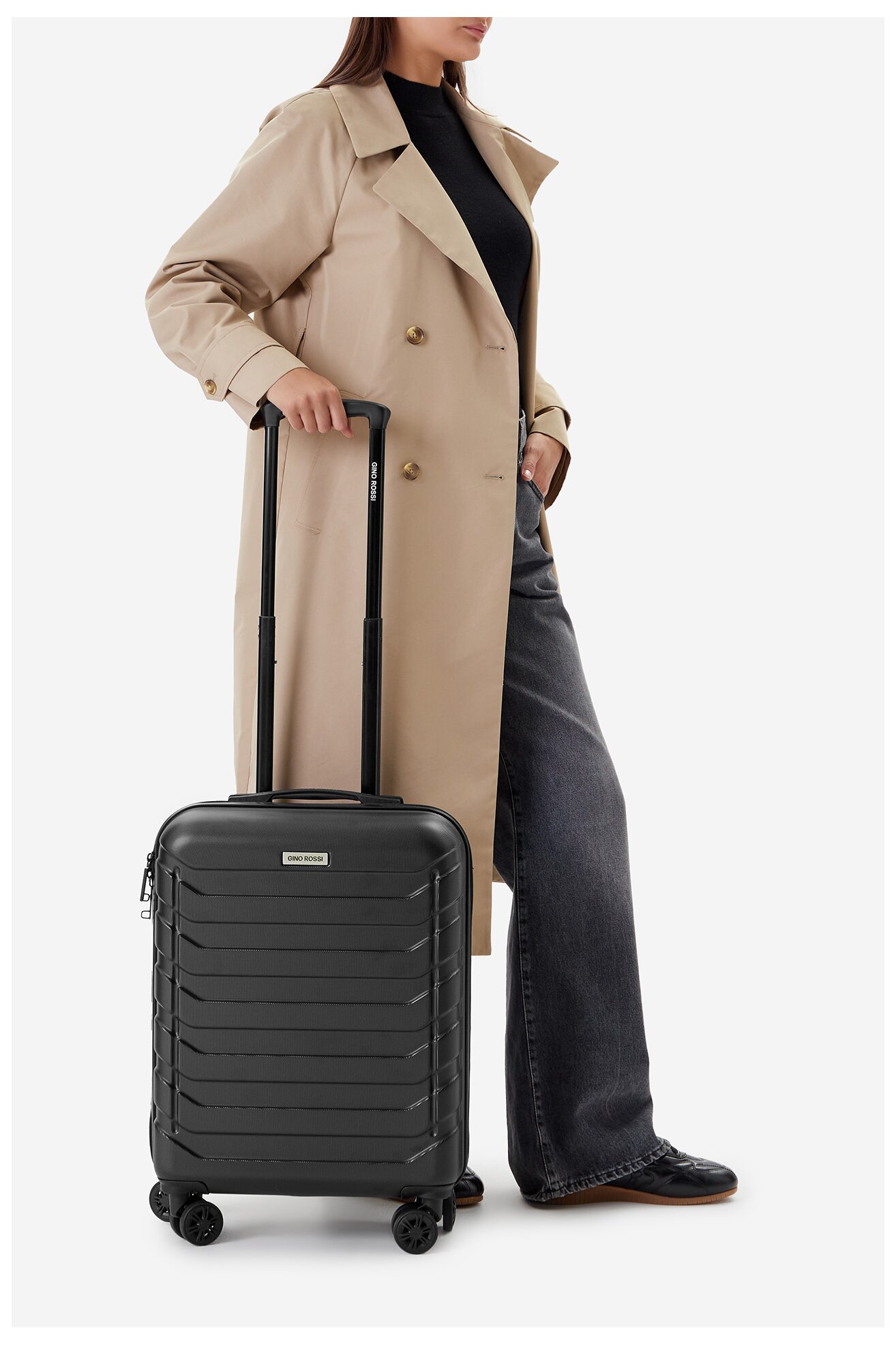 Walizka Gino Rossi GIN-S-001-05-BLACK Czarny