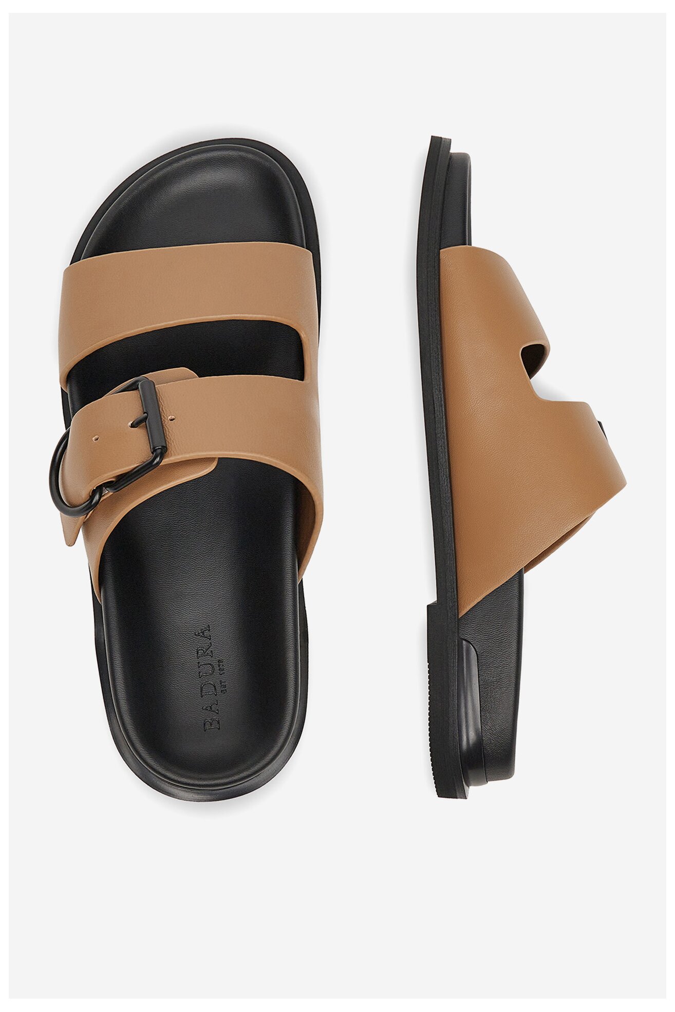 Джапанки Badura FLOWER-LT778-93 ТЪМНОБЕЖОВ