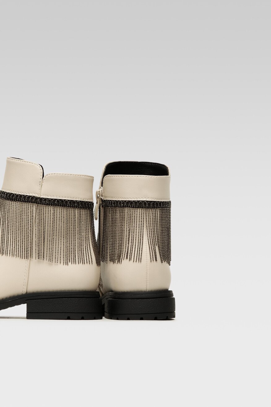 
                Nelli Blu - Botki ocieplane z frędzlami - 5904862376394