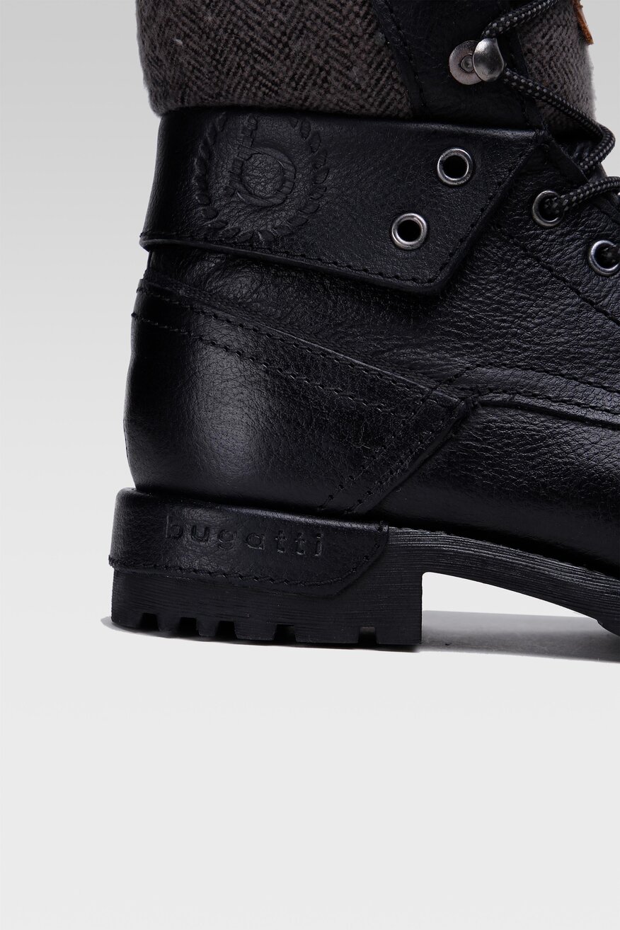 
                Bugatti - Skórzane trzewiki czarne - 5903698748382