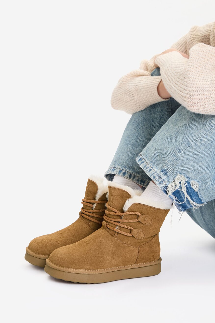 Lasocki - Śniegowce zamszowe ocieplane - 5906751385579