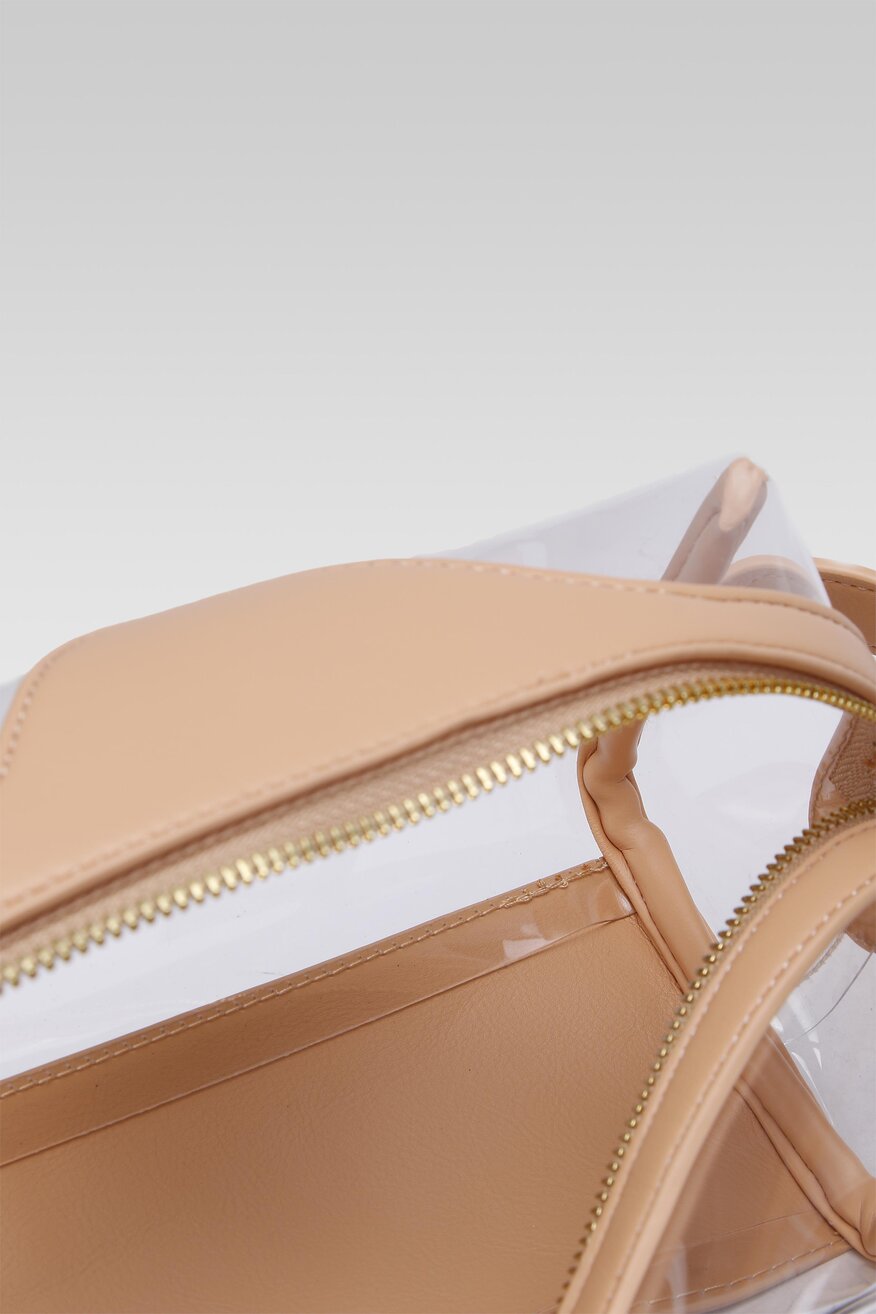 ACCCESSORIES - Kosmetyczka przezroczysta beżowa - 5904248318253