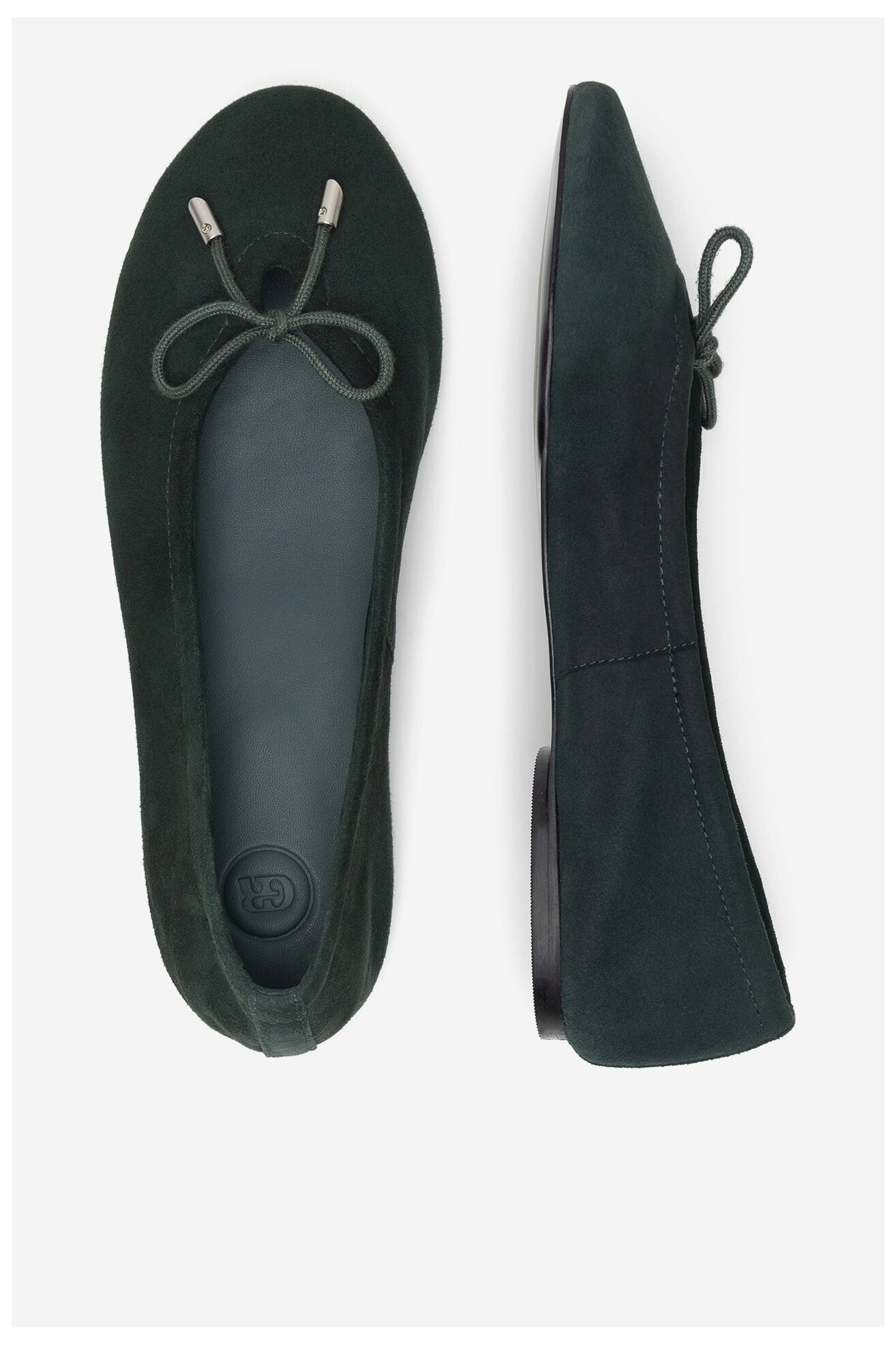 Baleriny Gino Rossi LAYLA-118070 SÖTÉTZÖLD