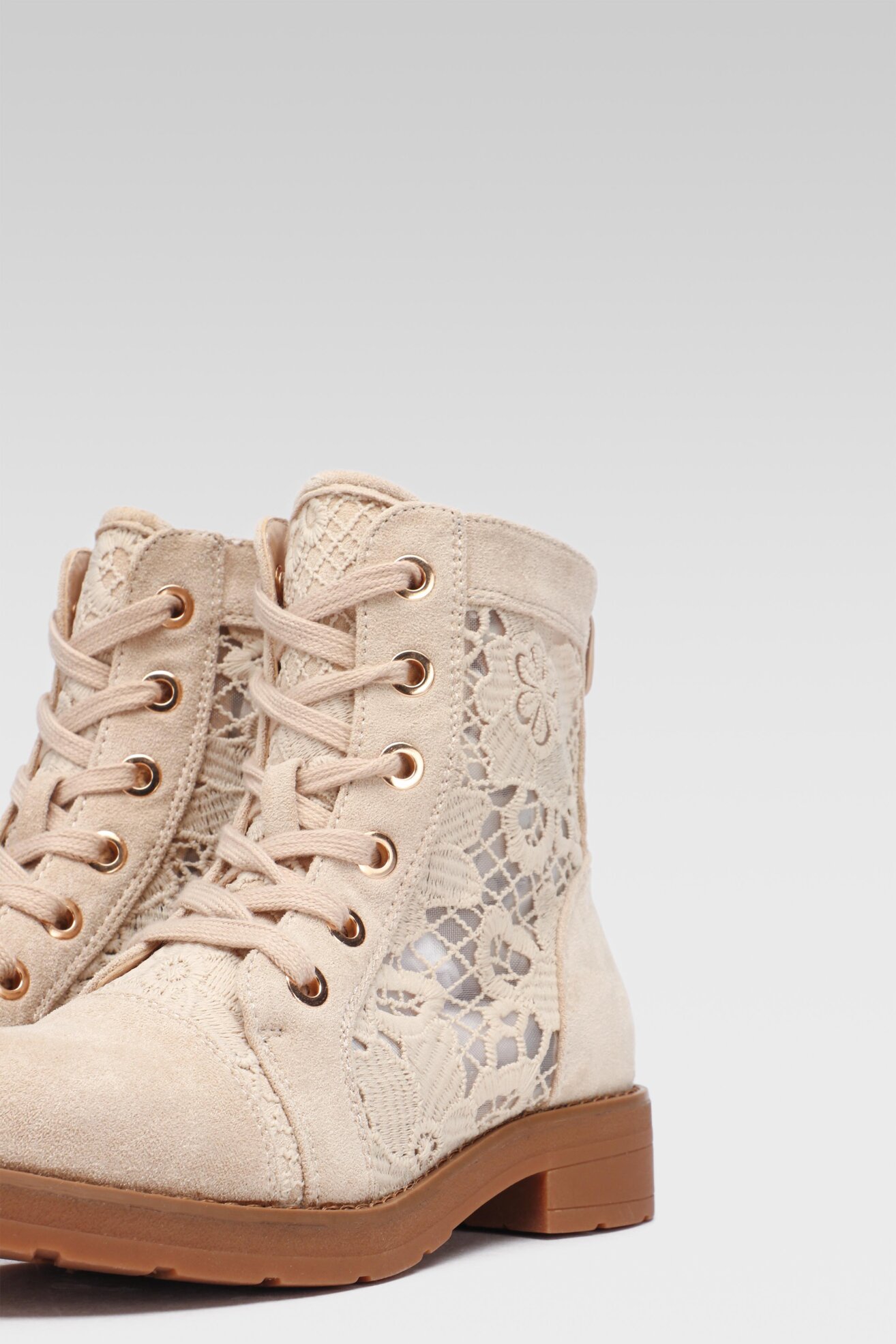 Trzewiki DeeZee WS2628-01 Beżowy