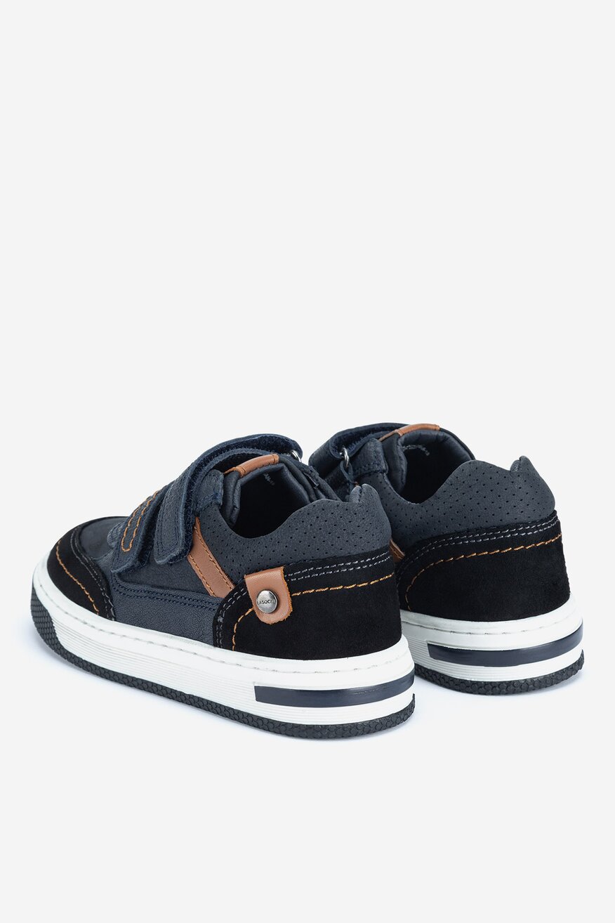 Lasocki Kids - Sneakersy skórzane na rzepy - 5905588733386