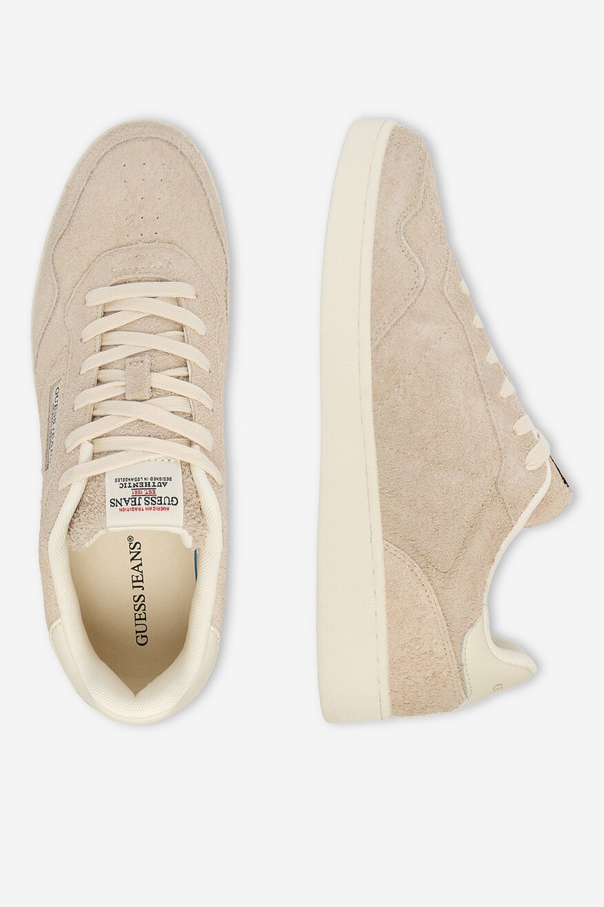 
                GUESS JEANS - Sneakersy skórzane - 5906751657461