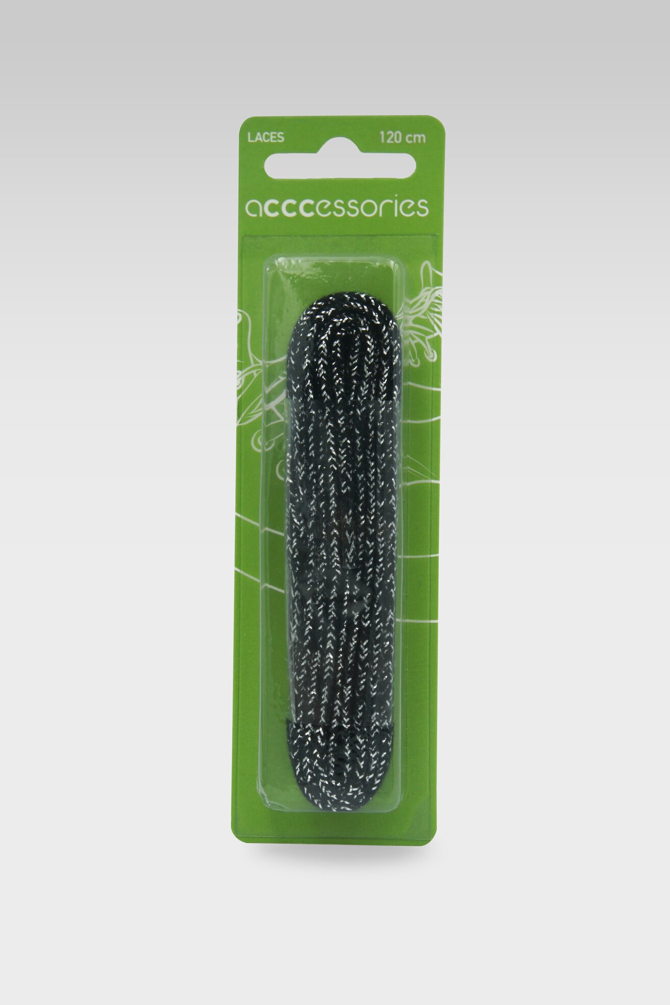 Pertle ACCCESSORIES 511 SZNUROWADŁA 120 CM Z BROKATEM CRNA