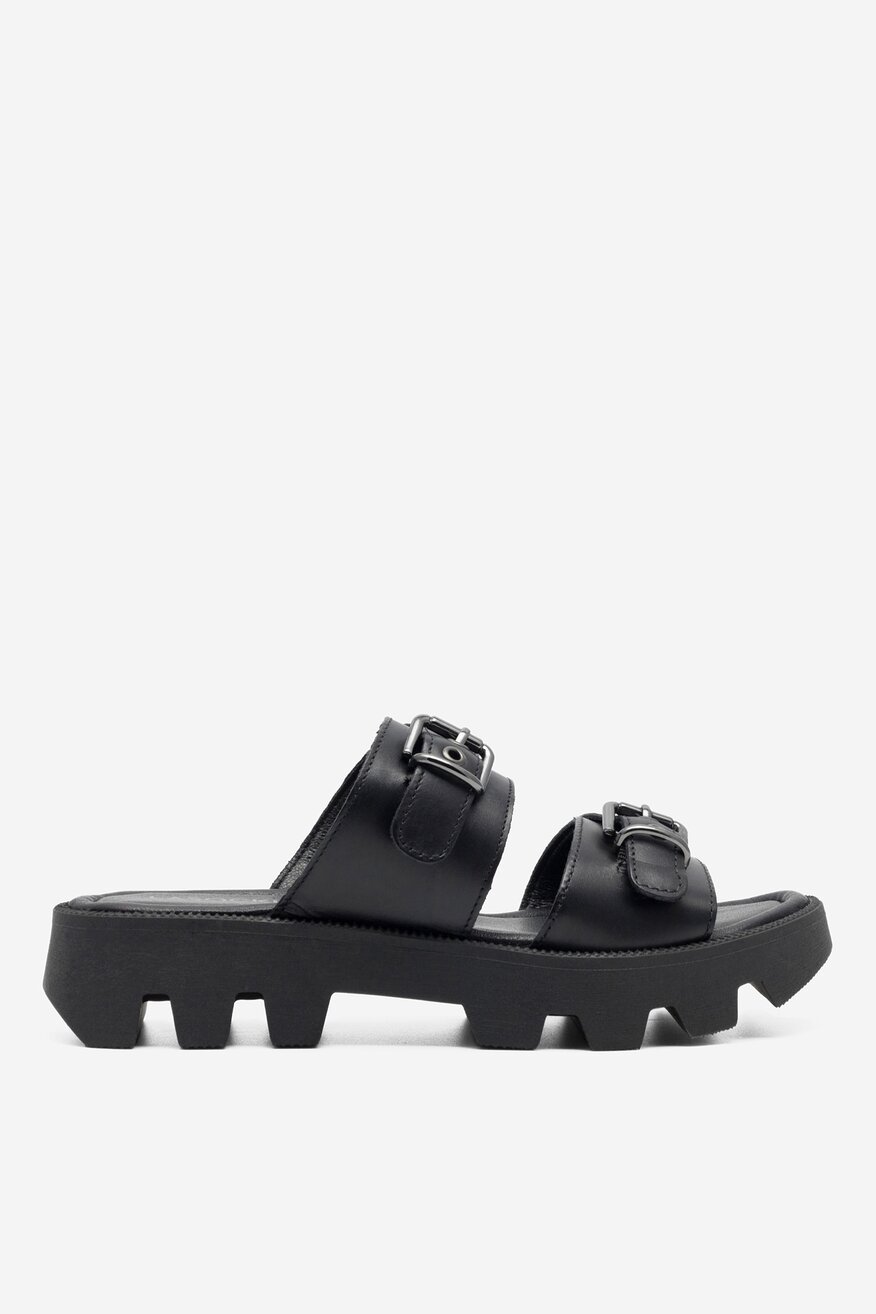 Lasocki - Klapki skórzane - 5905588396826