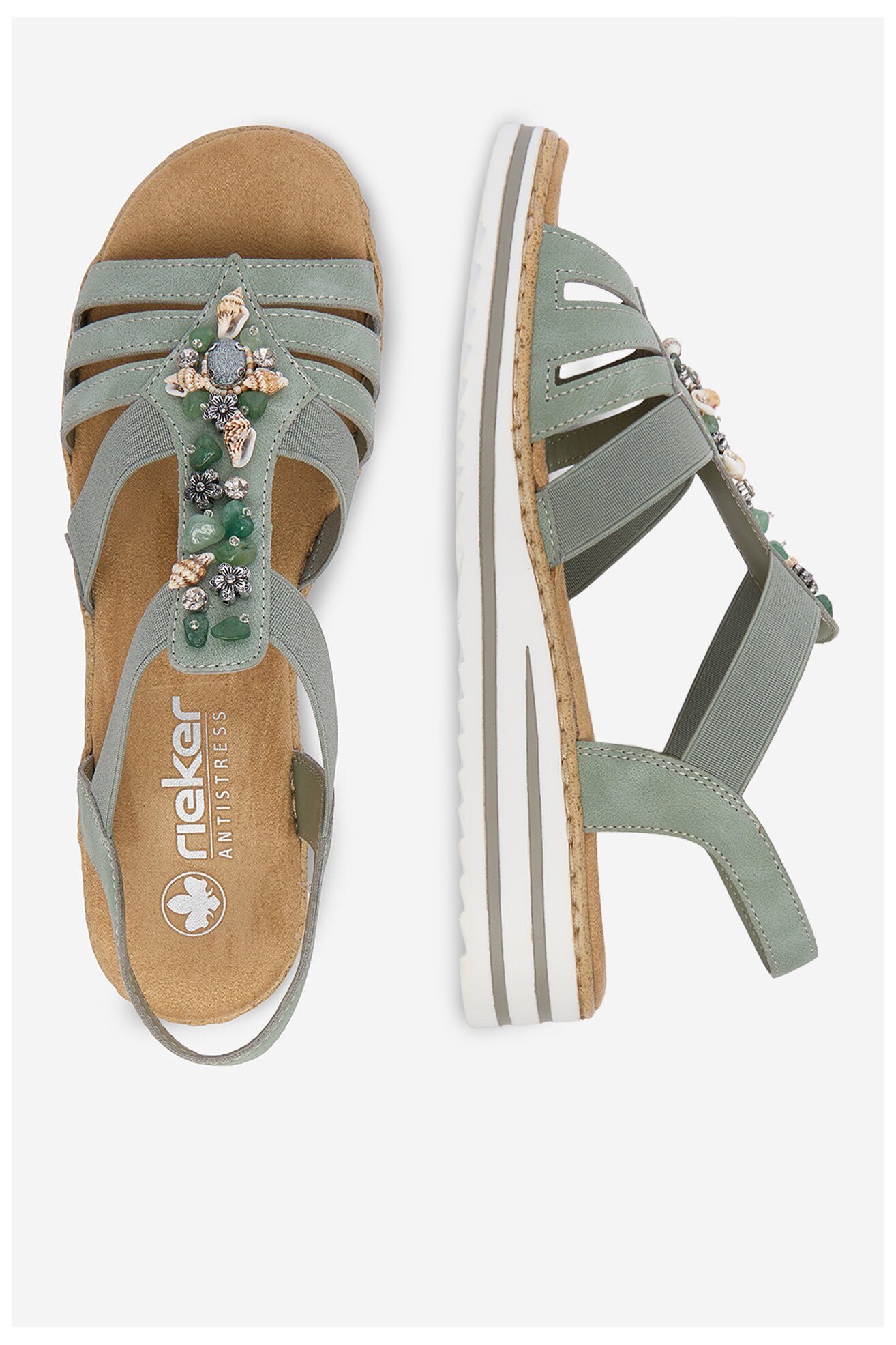 Sandały Rieker CEO-V0649-52 Oliwkowy jasny