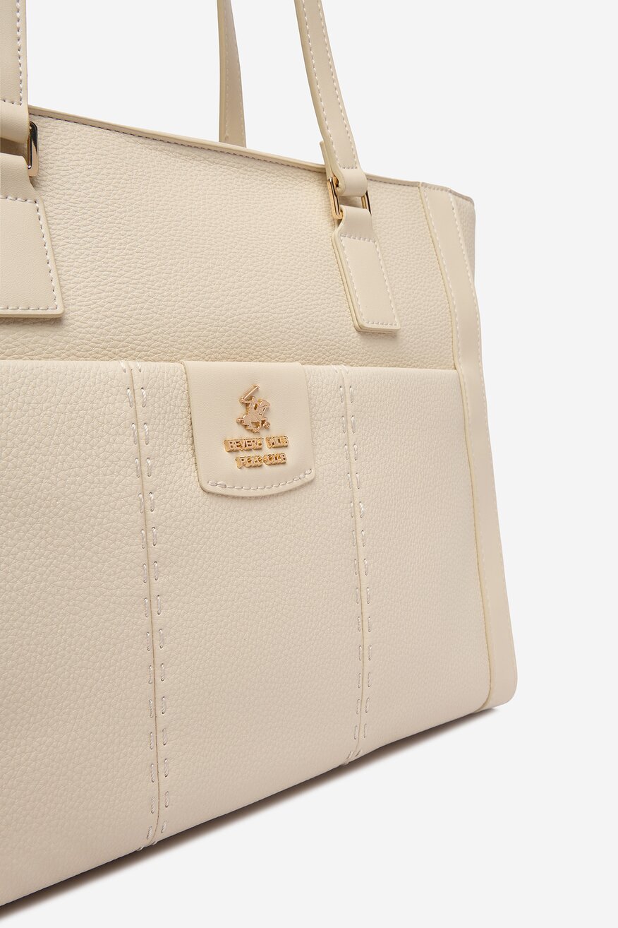 
                Дамска чанта Beverly Hills Polo Club СЛОНОВА КОСТ - 5906751598191