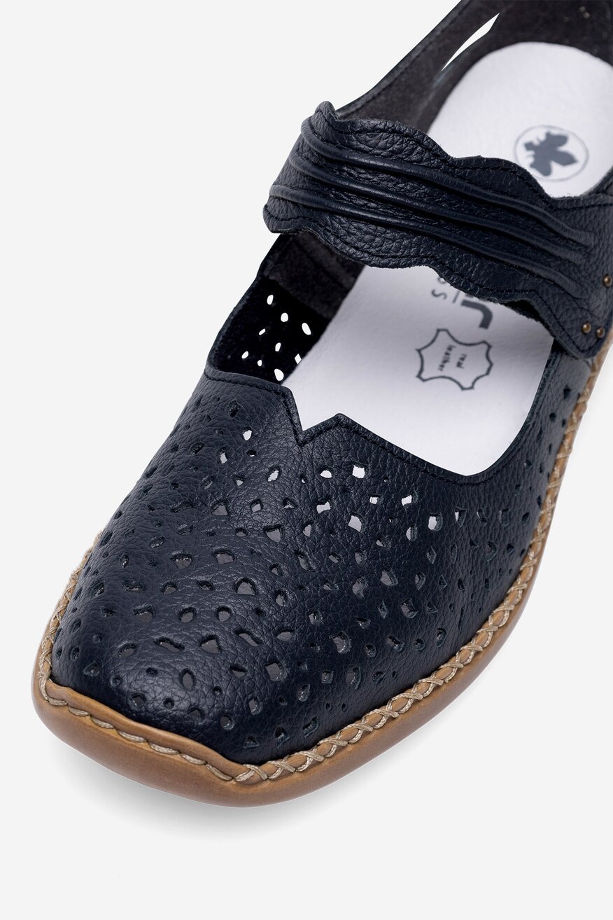 Rieker - Skórzane baleriny - 2230056165523