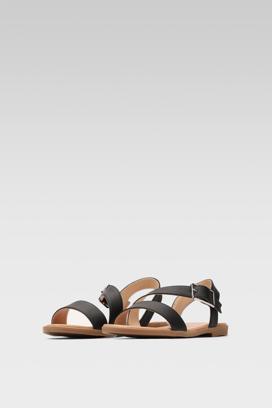 
                Jenny Fairy - Sandały czarne ze sprzączką - 5903698638829