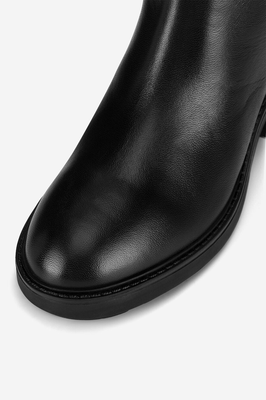 
                Lasocki - Botki skórzane ocieplane - 5905588857563