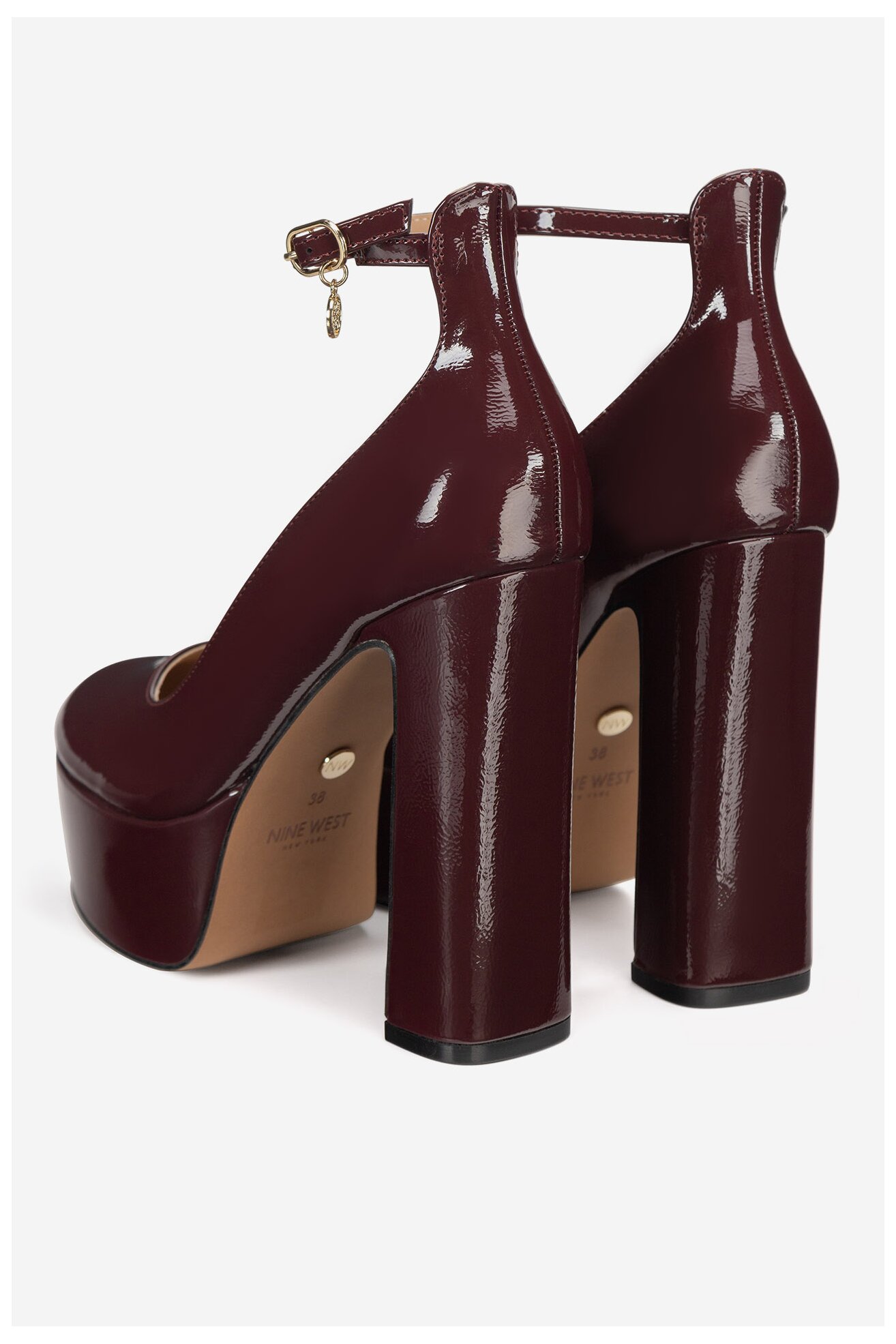 Körömcipő NINE WEST WFA3040-1 BORDÓ
