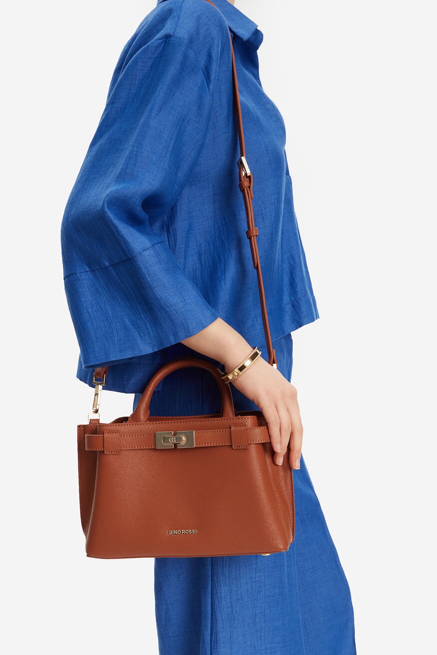Дамска чанта Gino Rossi КАМЕЛ - 5904862882949