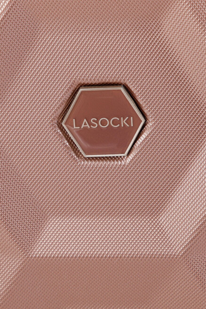 Lasocki - Duża twarda walizka złota - 5904248369415