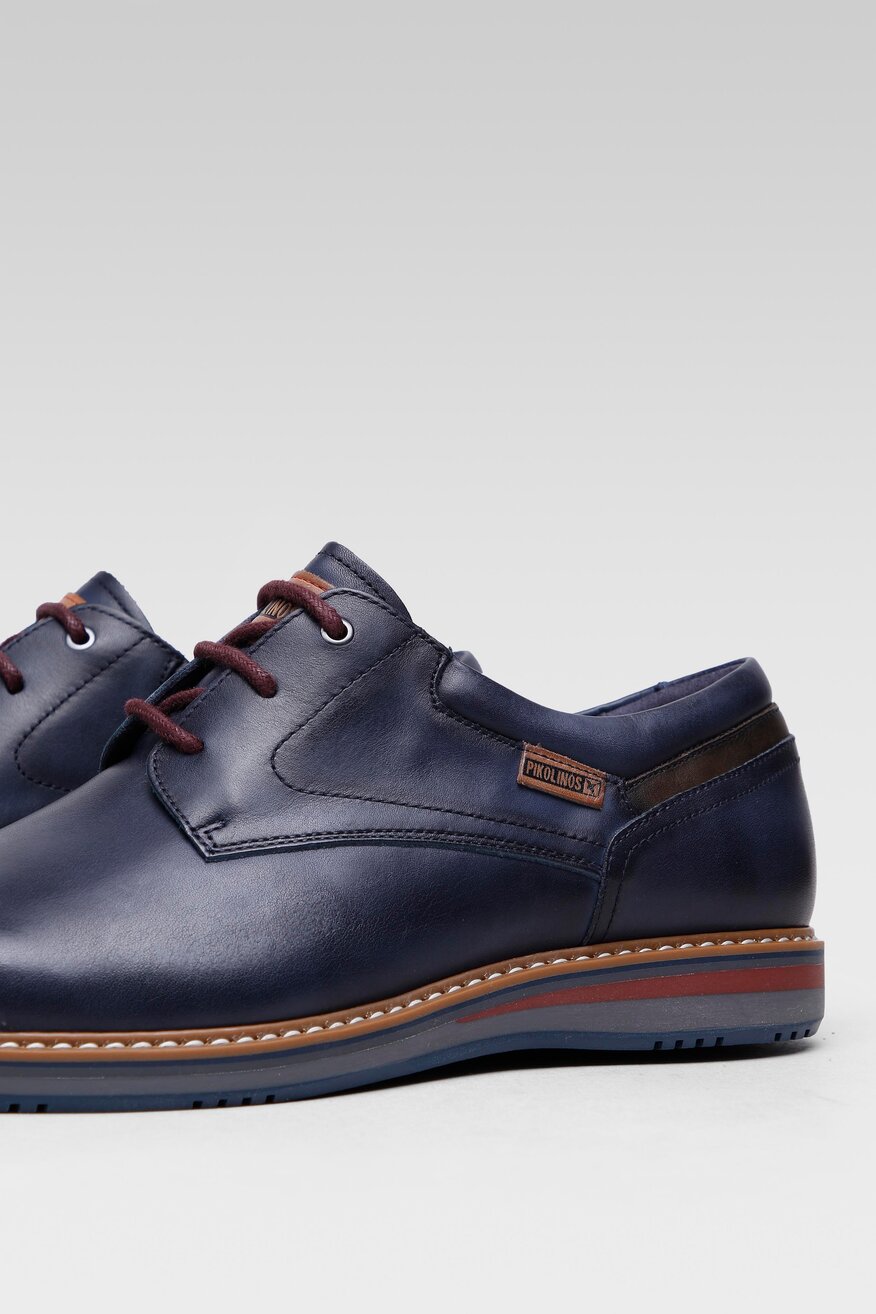 Pikolinos - Skórzane półbuty granatowe - 5903698927985