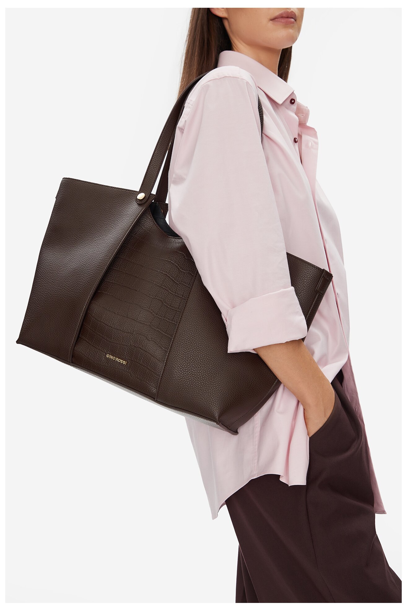 Сумка З Ремінцем Gino Rossi C-LX10146 КОРИЧНЕВИЙ