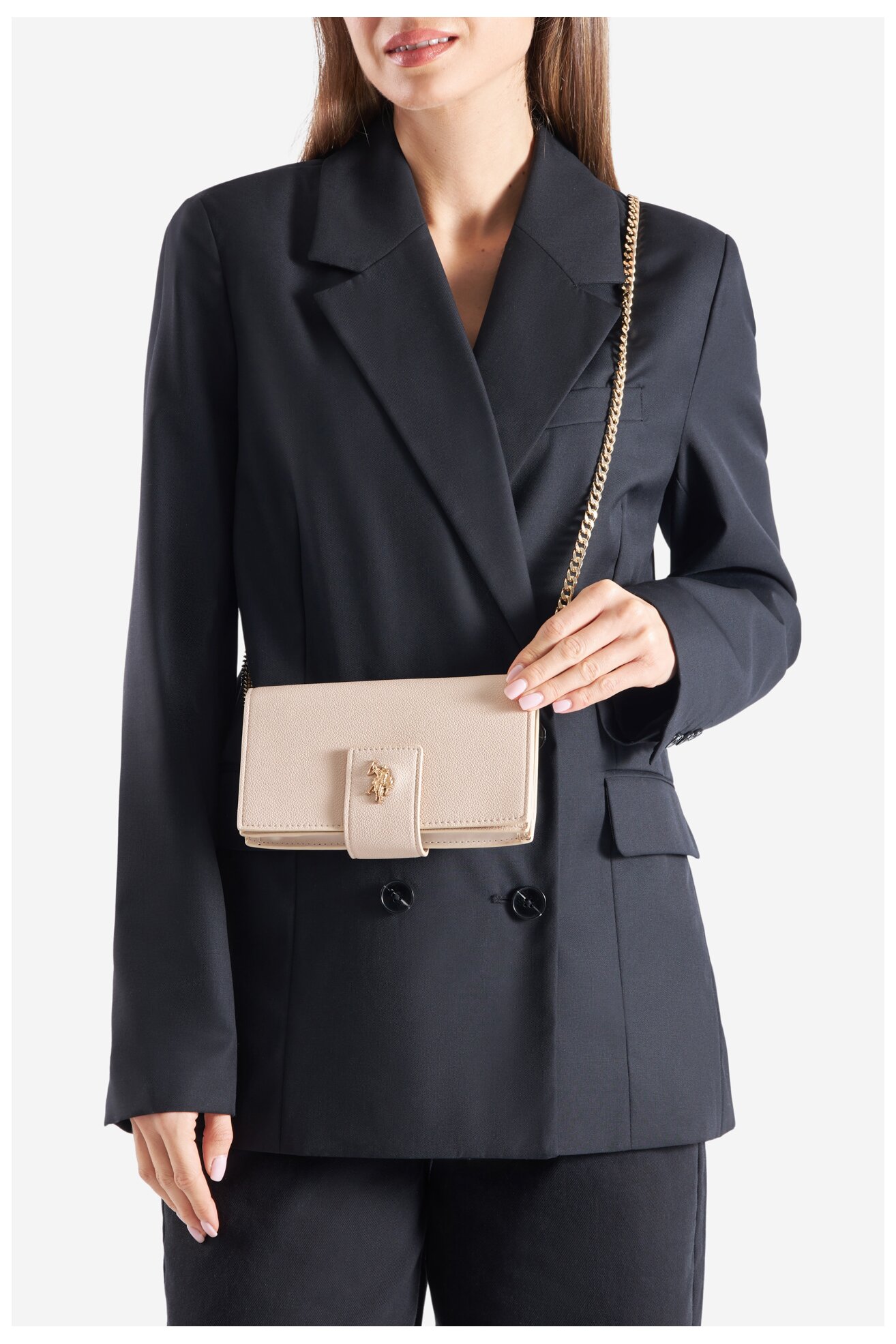 Torebka U.S. POLO ASSN. BIUXT8390WVP Beżowy ciemny