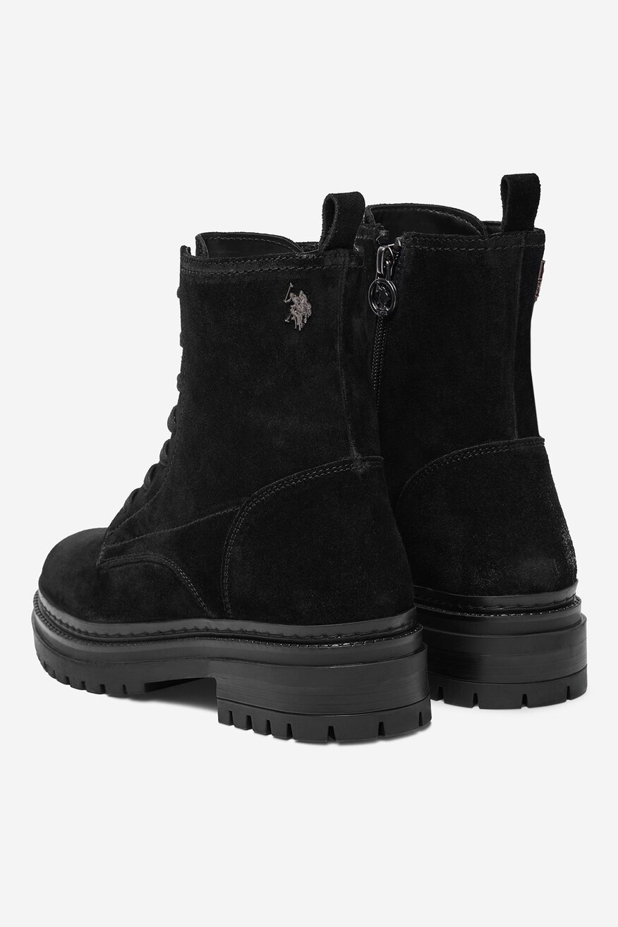 U.S. POLO ASSN. - Skórzane trzewiki z suwakiem - 5906751491744