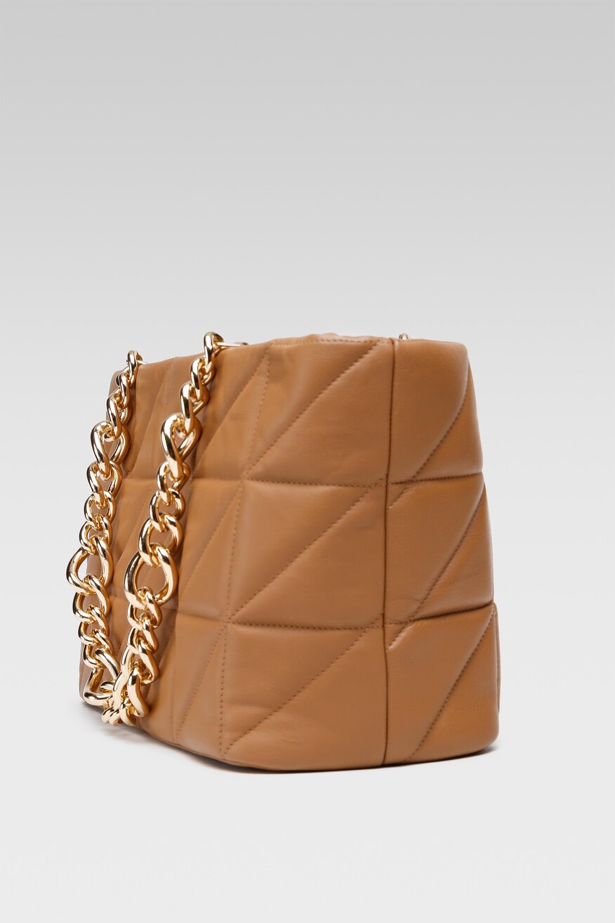 
                Badura - Torebka skórzana pikowana - 5904862415697