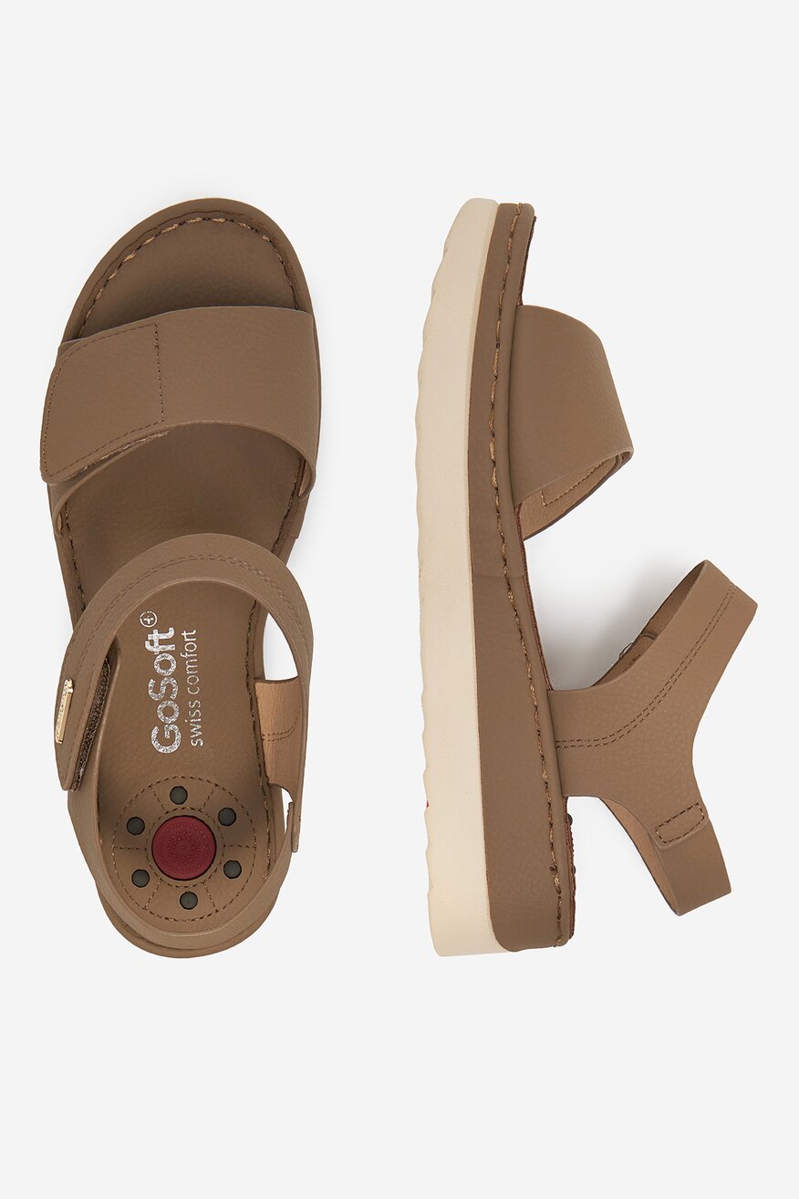 Sandály Go Soft TMAVĚ BÉŽOVÁ - 5906751043929
