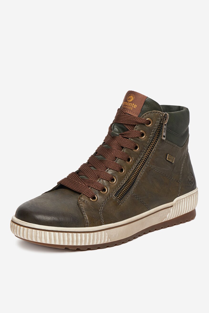 Remonte - Sneakersy skórzane ocieplane - 2230085550666