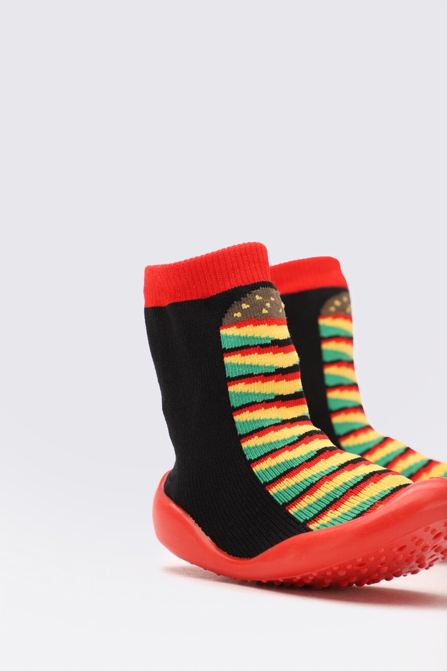 Action Boy - Kapcie z printem czarne - 5903698200125