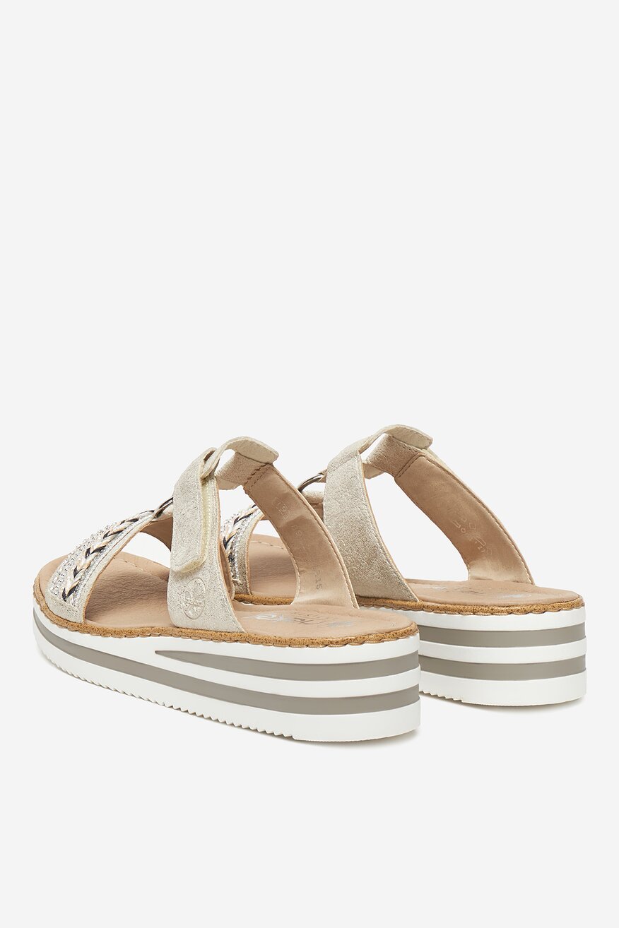 Rieker - Klapki na koturnie - 2230078412148