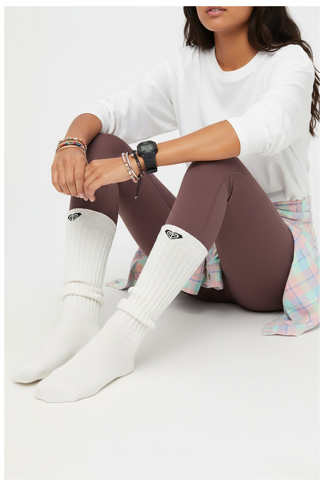 Skarpetki ROXY CEO_AS_ROXY_13P_AW25 (1-PACK) Biały