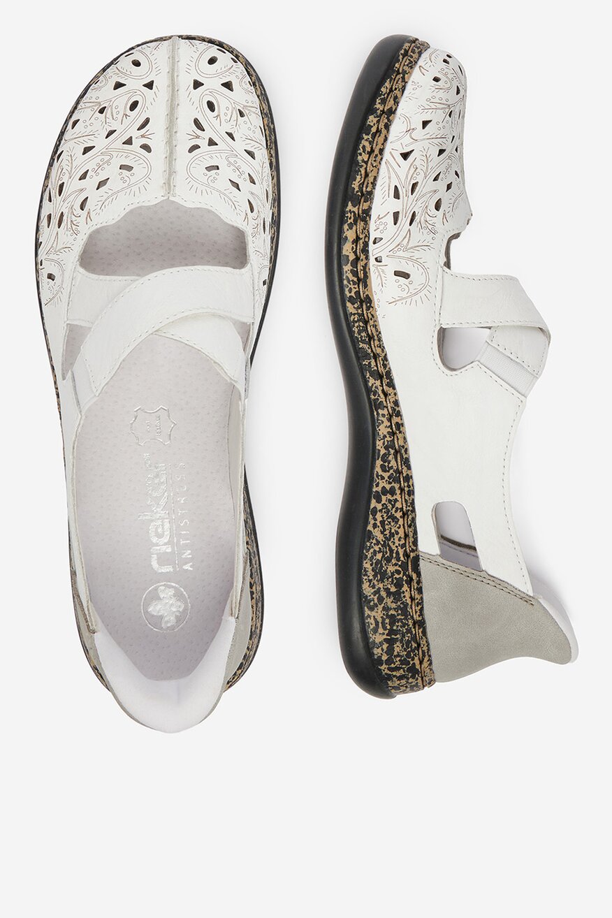 
                Половинки обувки Rieker БЯЛ - 5906751830536