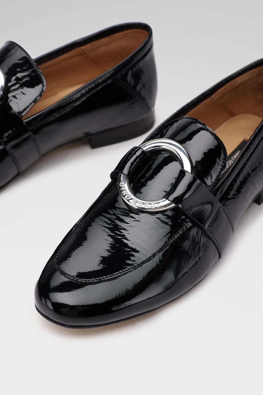 
                Gino Rossi - Skórzane półbuty czarne - 5903698405964