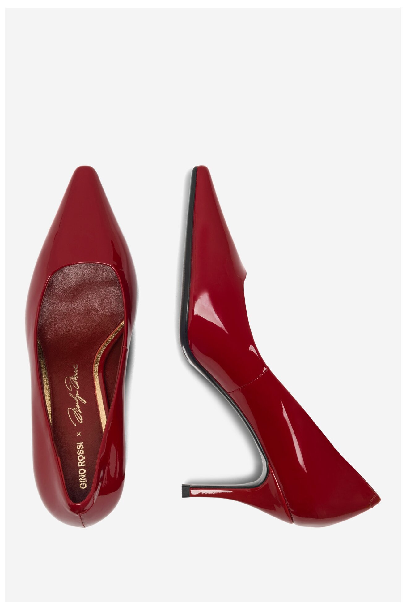 Czółenka Gino Rossi NEL-SLT623-61 Czerwony